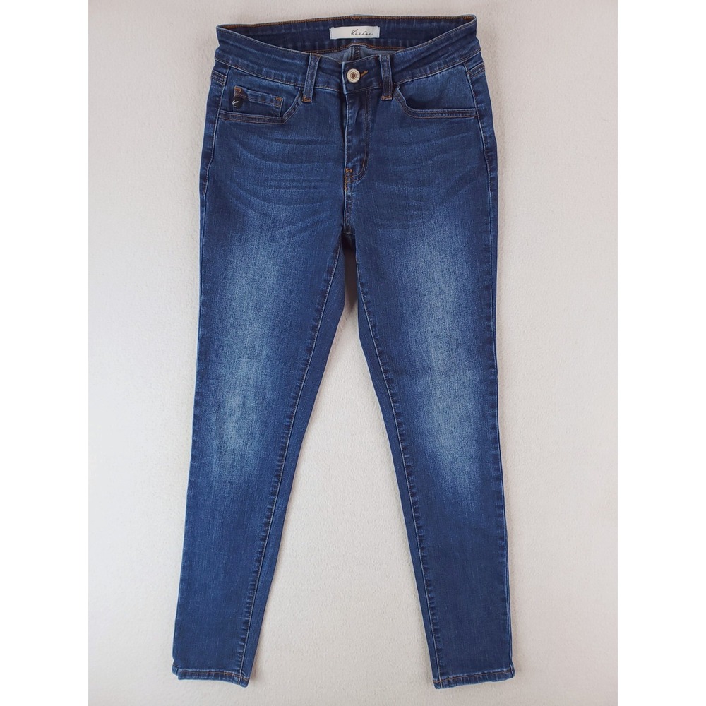 Kancan Jeans Womens 27 Blue Skinny Stretch Denim Pants Low Rise Medium Wash